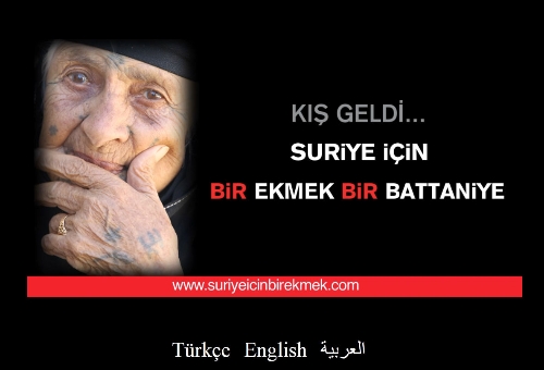 Suriyeli sığınmacılar için 'Bir Ekmek Bir Battaniye' çağrısı