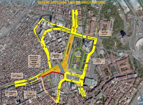 Taksim Meydanı'na Tarlabaşı'ndan çıkış kapatılıyor