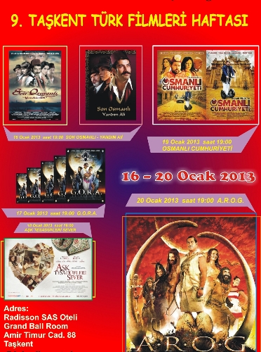 Taşkent'te Türk Film Haftası düzenlenecek