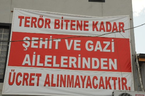 'Terör bitene kadar şehit ve gazi ailelerinden ücret alınmayacaktır'