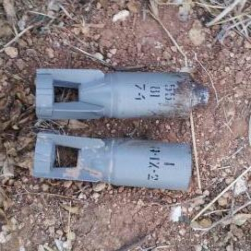 Türkiye-Suriye sınırında misket bombası bulundu (Özel)