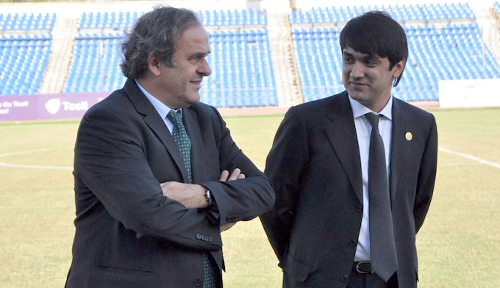 UEFA Başkanı Platini Tacikistan'da