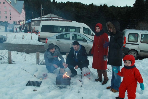 Uludağ'da mangal keyfi