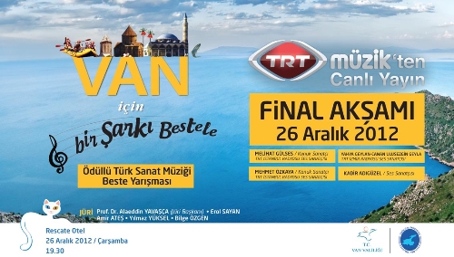 'Van İçin Şarkı Bestele' yarışmasının finali 26 Aralık'ta