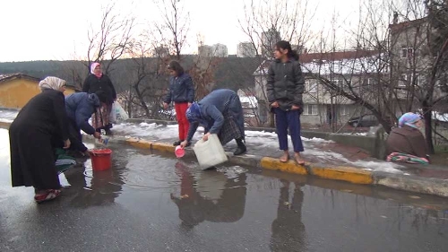 Yangına kar suyuyla müdahale (Özel)