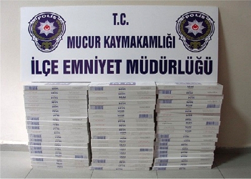 Yorgan içinde sigara kaçakçılığı polise takıldı